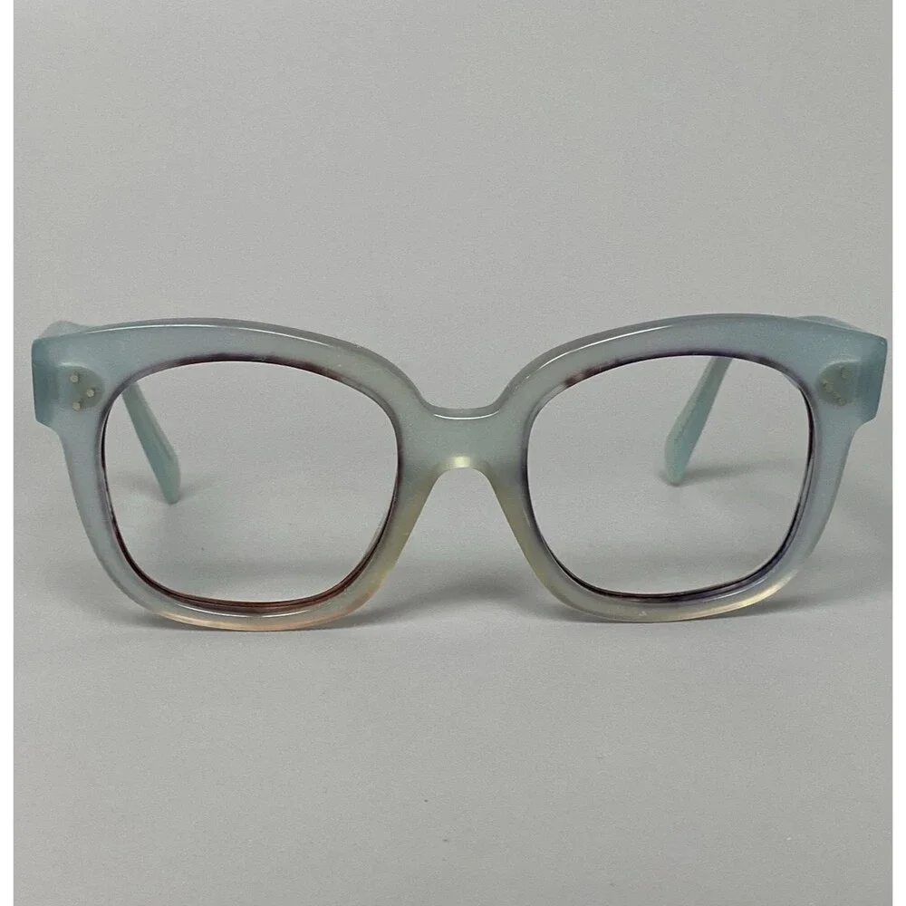 Celine CL40002U 84V Baby Blue Crystal Eyeglass Frame 54-22 145 Italy Translucent